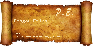 Posgay Erina névjegykártya